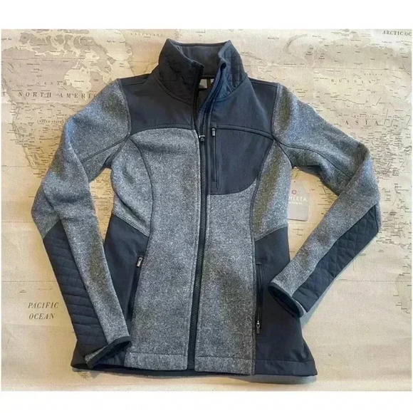 🆕Athleta Truckee XXS Fleece Jacket Gray - Picture 1 of 7